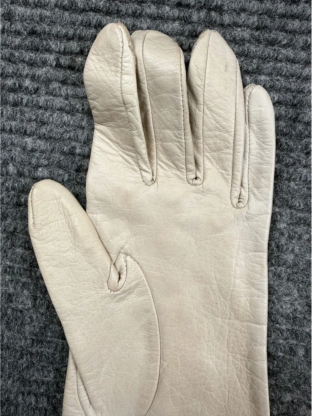 Vintage Michele Stuart Leather Dress Gloves Women’s M 7.5 Long Wrist Made Korea